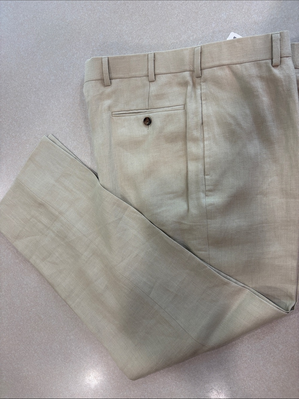 Brooks Brothers Light Beige 100% Linen Dress Pants